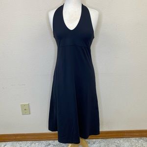 PATAGONIA Morning Glory Dress Black Halter M Women Outdoor Active Tie Back